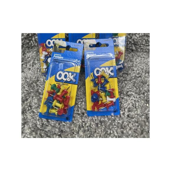 64Pcs MultiColor Push Pins Large Thumb Tacks Steel Point Standard Plastic Head - Picture 6 of 9